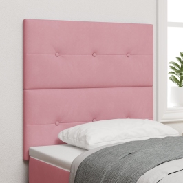 Cabezal LED  Rosa 90 cm Terciopelo