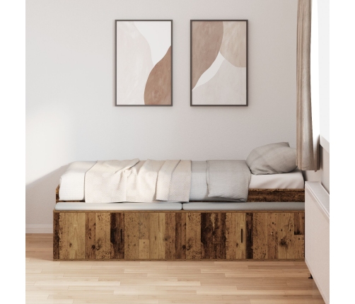 Marco de Cama de Madera Vieja 75x190 cm