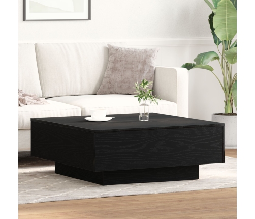 Mesa de Café  Negra de Roble 80x80x31 cm de Madera Ingenierizada