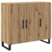 Sideboard  con 3 puertas de roble artesano 90x34x80 cm de madera elaborada