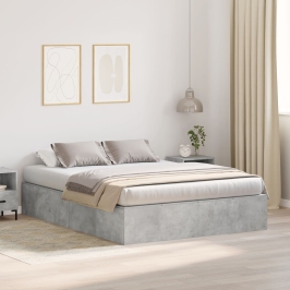Cama de Almacenamiento  Color Gris Concreto 135x190 cm