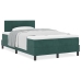 Cama Box Spring  con Colchón Verde Oscuro 120x200 cm Terciopelo