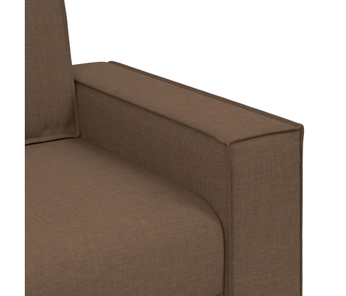 Sofá de 3 plazas  Marrón 180 cm Tela