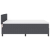 Cama de Somier  con Colchón&LED Gris Oscuro 160x200 cm Tela de Micropana