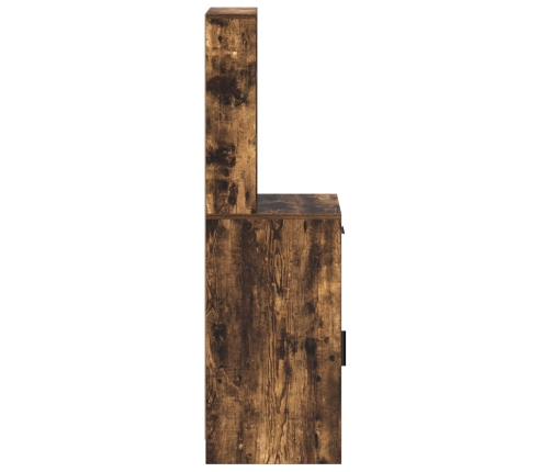 Gabinete Alto en Roble Ahumado, 40x41x135 cm, Hecho de Madera Elaborada