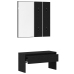 Conjunto de Muebles para Pasillo  en Madera Ingenierizada de Roble Negro
