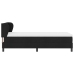 Cama Box Spring de  con Colchón Negro 100x200 cm de Tela