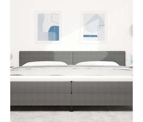 Cabezal  Diseño Simple Gris Claro 200 cm Tela de Velvet