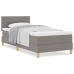Cama Suprema  con Colchón Taupe 90x200 cm Tela