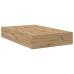 Marco de Cama con Almacenamiento  Roble Artesanal Madera Elaborada