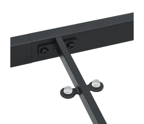 Mesa de Jardín  Negra 140x80x73 cm Vidrio Templado