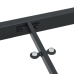 Mesa de Jardín  Negra 140x80x73 cm Vidrio Templado