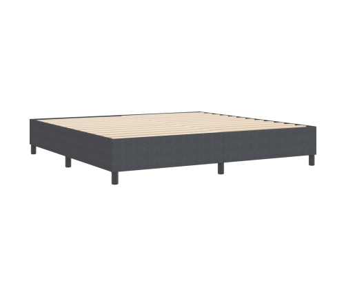Cama Box Spring  Gris Oscuro 200x200 cm Tela de Pana