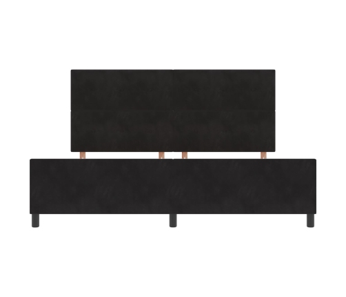 Estructura de Cama Negra 200x200 cm Terciopelo