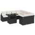 Conjunto de Sofás de Jardín  Conjunto de 9 Beige, Marrón