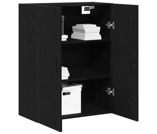 Armario de Pared  Negro Roble 69,5x34x90 cm Madera Elaborada
