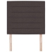 Cabecero LED  Diseño de Líneas Marrón Oscuro 100 cm Tela