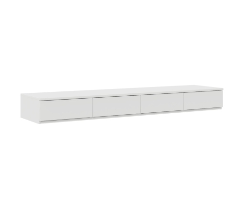 Marco de Cama con Almacenamiento  Blanco Madera Dura