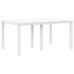 Juego de Comedor de Jardín de 5 Piezas Rattan Poliéster Blanco