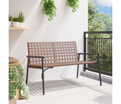 Banco de Jardín  Negro 113x79x75 cm Ratán Sintético