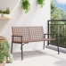 Banco de Jardín  Negro 113x79x75 cm Ratán Sintético