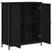 Aparador  Roble Negro 70x30x80 cm Madera Ingenierizada y Acero