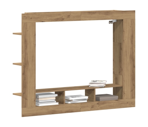 Cabinet de TV Wall-Mounted de  en Roble Artesanal 152x22x113 cm