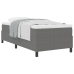 Cama Tipo Box Spring  con Colchón Gris Claro 100x200 cm Tela de Corduroy