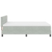 Cama con Box Spring y Colchón  Gris Claro 160x200 cm Terciopelo