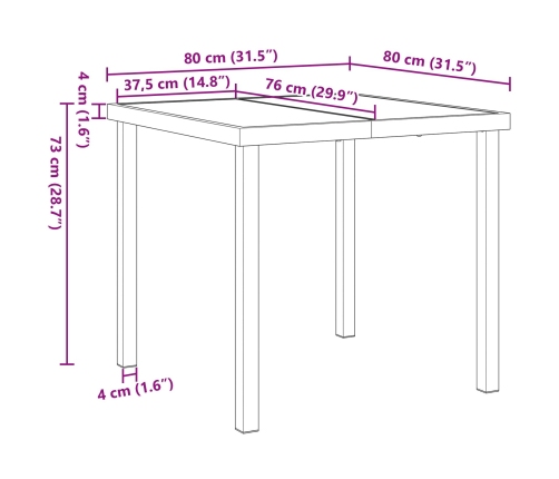 Set de Comedor de Jardín de 3 Piezas con Cojines de Ratán Beige