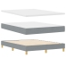 Cama Box Spring  con Colchón y Luz LED Gris Claro 160x200 cm Tela
