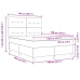Cama Box Spring con Colchón Marrón Oscuro 140x190 cm Tela