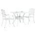 Conjunto de Bistro de Jardín de 3 Piezas  de Aluminio Fundido Blanco