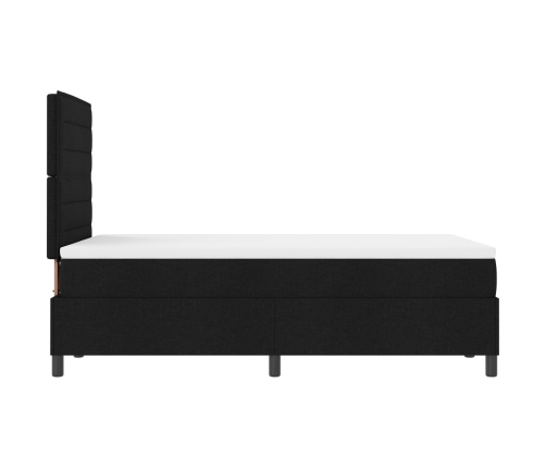 Cama tipo Box Spring con Colchón Negra 120x200 cm Tela