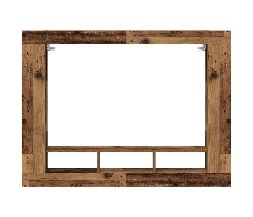 Cabinet de TV Montado en la Pared Madera Vieja 152x22x113 cm