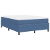 Cama con Box Spring y Colchón Azul 140x200 cm de Tela de Terciopelo