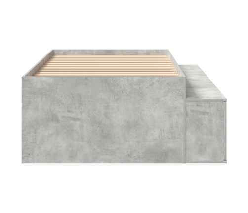 Estructura de Cama con Almacenamiento Gris Concreto 90x190 cm