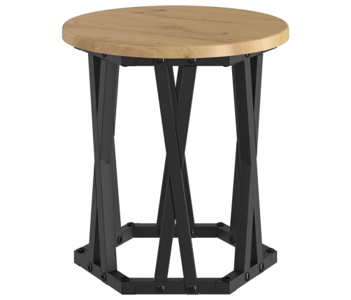 Mesas Laterales Apilables  3 pcs de Madera de Roble Artesanal