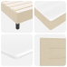Estructura de Cama con Colchón Crema Tejido 100 x 200 cm