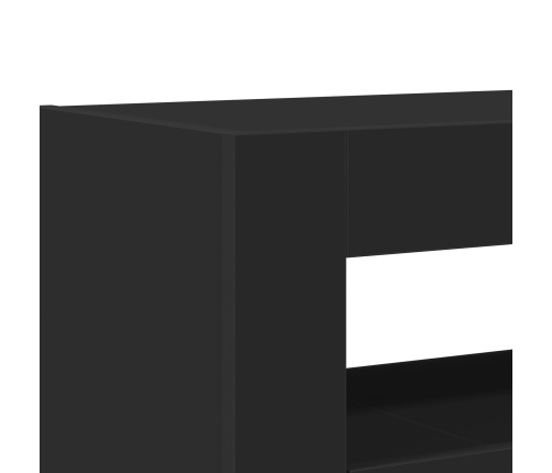 Aparador  Negro Madera Laminada 116 x 30 x 75 cm Aparador