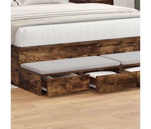 Mesa de Noche  Roble Ahumado Madera Durable 160 x 36.5 x 16.5 cm