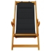 Sillas de playa plegables  2 pcs Negro Madera maciza de Acacia y Textileno