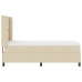 Cama con Box Spring y Colchón  Crema 100x200 cm Tela