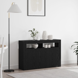 Aparador  Roble negro Madera engineered 116 x 30 x 75 cm