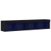 Muebles para TV  con luces LED 2 pcs Roble Negro 80x30x30 cm
