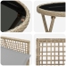 Conjunto de Bistro de Jardín de 3 Piezas  con Cojines Beige de Poliratán