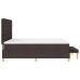 Cama Box Spring  con colchón y banco Marrón Oscuro 180x200 cm Tela