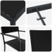 Set de comedor de jardín  de 3 piezas de ratán polimérico negro