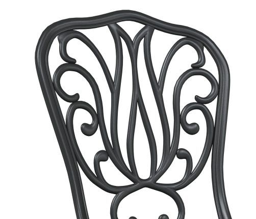 Set de Bistro de Jardín de 3 Piezas  en Aluminio Fundido Negro