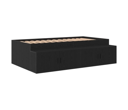 Estructura de Cama  Roble Negro 100x200 cm